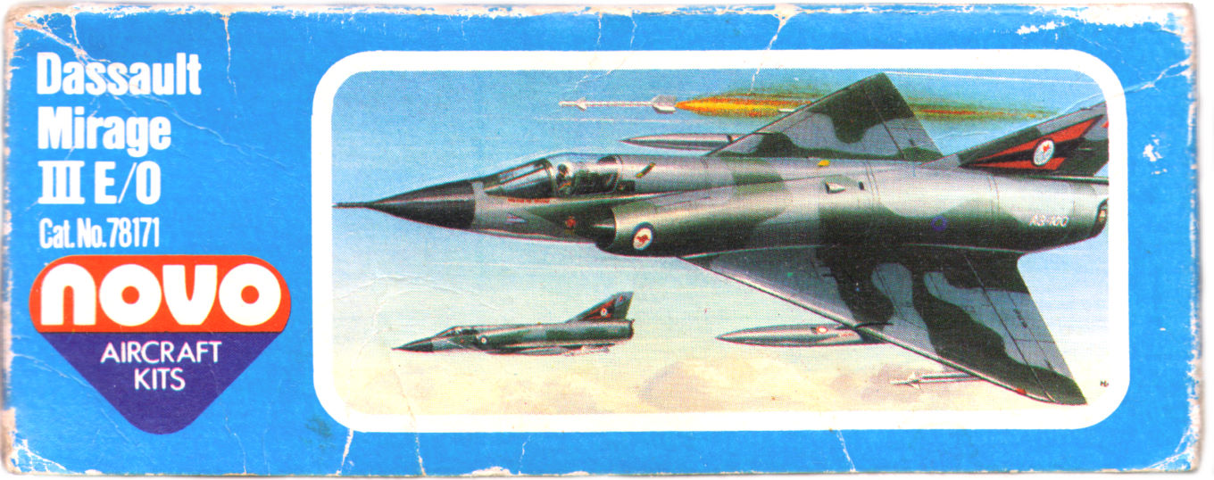NOVO F400 Dassault Mirage IIIE/O(A), NOVO Toys Ltd Cat.No.78171, 1980 box